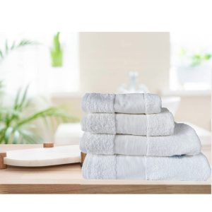 Toalla Trovador PANAMA 100% Algodón de 620 g/m² - Ducha, Blanco