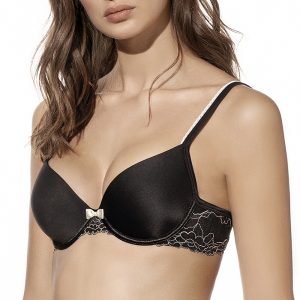 Selene Sujetador Flavia con aros – Copa de relleno y encaje bicolor