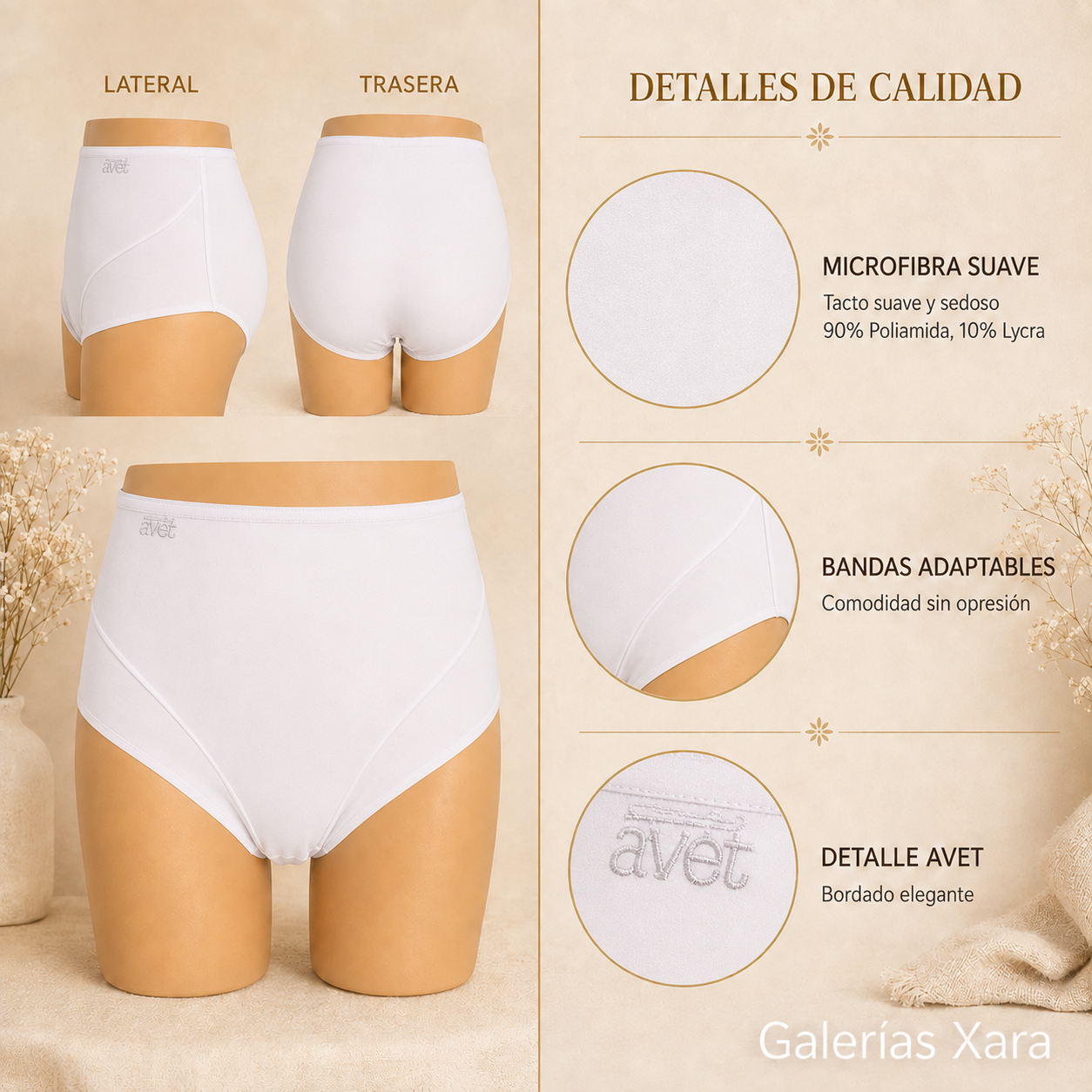 Braguita Clásica Avet 3144 De Microfibra | Suavidad Y Comodidad - Imagen 2